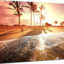Designart PT10460-20-12 Colorful Tropical Palms-Modern Beach Canvas Art Print-20x12, 12" H x 20" W x 1" D 1P
