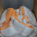 EVENHUG Queen Comforter Set 7 Pieces Reversible Queen Size Comforters for All Season Orange Sunflower Floral Bedding Sets Bed in a Bag with Flat Sheet and Fitted Sheet,Pillowcases & Shams (88"x88")