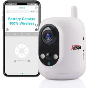 Long Battery Life Indoor Cameras Wireless for Home Security, House Camera Battery Powered, 360°Pan Tilt Viewing, 2.4Ghz 2K Tiny WiFi Cameras, 2 Way Talk, Color Night Vision, AI Motion Detection