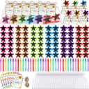 Kathfly 36 Sets End of Year Students Gift Bulk Include Star Sunglasses Bubble Wands Cards Organza Bags Kindergarten Preschool Gifts for Kids Teacher Classroom Summer Beach Party Favors(Star)
