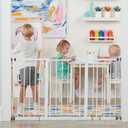 Regalo Safety 29-56" Extra Wide Baby Gate for Doorways & Bottom of Stairs, Pressure Mounted Baby Gate with Door for Babies, Toddlers & Pets, Tested & Safe for 30 Years, American Designed and Owned