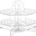 Eersida 120 Slot Acrylic Pen Holder Pen Clear Pencil Holder Display Stand Marker Organizer Acrylic Desktop Organizer the Hole Diameter Is 0.5 Inch for Art Supply Makeup Brushes Storage Craft Shows