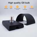 KICAAO Modern LED Wall Sconce, Warm White 3000K,Hardwired Indoor Black Wall Lights Set of 2 Up and Down Wall Mount Light for Living Room Bedroom Hallway Corridor Conservatory(with G9 Bulbs)