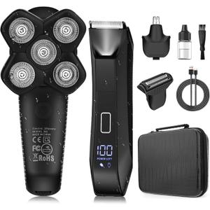Manscape Body and Ball Trimmer for Men, Bald Head & Body Shaver, Mens Grooming Kits Pubic Groin Hair Trimmer, Body Groomer Electric Razors for Smooth Shaving, IPX7 Waterproof