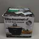 Elite Gourmet ERC2010B Electric Rice Cooker with Stainless Steel Inner Pot Makes Soups, Stews, Porridge's, Grains and Cereals, 10 cups cooked (5 Cups uncooked), Black