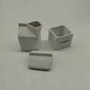Ceramic Sugar and Creamer Set, Milk Carton Shaped White Cream Jug and Sugar Bowl with lid