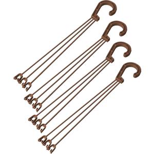 Plant Hanger, 4 Pcs - Flower Hanging Planters for Indoor and Outdoor Plants - Plastic Plant Holder with Hooks, Brown