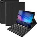 Slim Smart Case with Detachable Keyboard for iPad Air 13 inch & iPad Pro 12.9 inch - Wireless, Compatible with iPad Pro 6th/5th/4th/3rd - Pencil Holder, Black