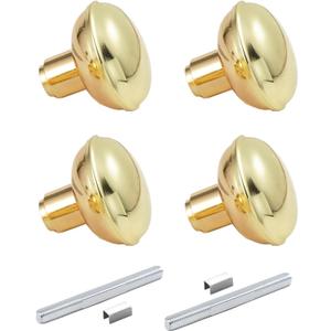 2 Pack Intieror Gold Door Knob Set with Spindle, Old Style Door Knobs Replacement Set for Mortise Lock Interior Doors, Polished Brass