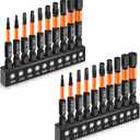 2 x 20PCS Premium Hex Bit Set, Impact Allen Wrench Drill Bit Set (Metric&SAE), 1/4 Hex-Shank S2 Alloy Steel Key Drill Bit Set with Magnetism, CNC Machined Tips, 2" Long with Storage Box