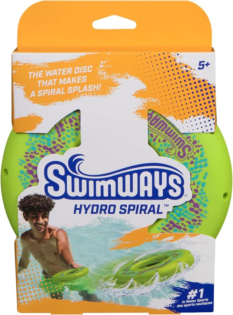 SwimWays Hydro Spiral, Pool Toys for Kids and Adults, Throwing Ring for Beach, Lake and Swimming Pool, Outdoor Toys for Kids Aged 5 & Up