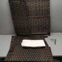 Laundry Hamper with 3 Removable Liner Bags; 132L Handwoven Rattan Laundry Basket with Lid & Heightened Feet; Clothes Hamper with Side Handles; Laundry Sorter with 3 Separate Sections (Brown) (132L (25.98x13x26.57 Inches))