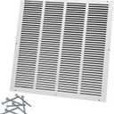 Howeall 20"W x 20"H [Duct Opening Size] Steel Return Air Grille, Air Return Vent Cover for Ceiling and Sidewall - HVAC Air Vent Covers - [Outer Dimensions: 21.75"W x 21.75"H]