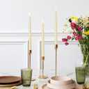 12 Pack Ivory Taper Candles 10 inch - Taper Candles Dripless, Smokeless, Unscented - 8 Hours Long Burning - Hand Poured Tall Candlesticks - Perfect for Home Decor, Weddings, and Special Occasions