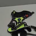 PHOEPET Reflective Dog Harness Large Breed Adjustable No Pull Vest with Handle 2 Metal Rings 3 Buckles [Easy to Put on & Take Off](L, Green)