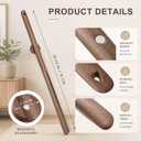 2 Pcs 29.5" Magnetic Shoehorn, Long Wooden Shoe Horn Long Handle Shoehorn for Seniors Men Women, Magnetic Base Wall Mounted Dressing Stick for Elderly Limited Mobility (Walnut)