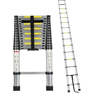 14.5FT Portable Aluminum Telescoping RV Ladder | Compatible with Lippert On-The-Go Receiver, 350lbs Capacity