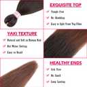 Pre Stretched Braiding Hair 12 Inch 8 Packs Ombre Brrown Short Braiding Hair Natural Easy Braid Hot Water Setting Professional Synthetic Hair Extensions Soft Yaki Straight Texture (#1B/30)