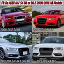 Front Bumper Lip Splitter Spoiler Fit for Audi S5/ A5 S-Line/ A5 B8 B8.5 2008-2017 + S4/ A4 S-Line/ A4 B8 B8.5 2008-2016, 3pcs Accessories Air Chin Body Kit (Gloss Black)