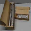 Heavy Duty Curtain Rods for Windows 30 to 41 Inch, Adjustable Length 1 Inch Diameter Window Curtain Rod with Aluminium Finials, Sand Nickel