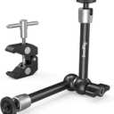 SMALLRIG Clamp w/ 1/4" and 3/8" Thread and 9.8 Inches Adjustable Friction Power Articulating Magic Arm with 1/4" Thread Screw for LCD Monitor/LED Lights - KBUM2732B