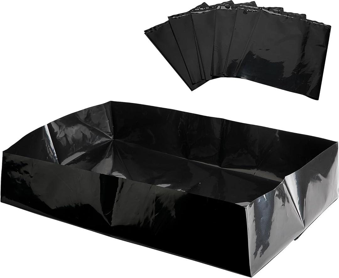 Adnee 6 Pcs Mushroom Monotub Liners-19" x 13" x 4" Monotub Liner Fit Up to 66 Quart Monotub-Monotub Plastic Liners for Mushroom Growing Supplies Liner Replacement