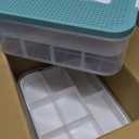Toy Storage Organizer for Lego, 3 Tier Stackable Storage Bin Transparent Building Bricks Puzzle Craft Plastic Container Organizing Sorter for Kids, Green (Large)