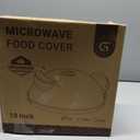 Microwave Splatter Cover for Food, Upgraded Microwave Cover with Water Steamer, Integrated Handle, Plate Covers, Splatter Guard, Cookware Lid, House Essentials for Gift, 10 Inch