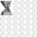 36 Pcs Silver Napkin Rings, Spiral Metal Napkin Holders, Electroplated Napkin Buckles for Dinner Table Decoration, Ideal for Weddings, Parties, Banquets, Gatherings