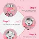 VEVOR Electric Cotton Candy Machine with Cart, 1000W Commercial Candy Floss Maker with 20.5 in Stainless Steel Bowl, Sugar Scoop, and Drawer, Easy to Use, for Home, Kids Birthday, Family Party, Pink