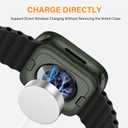 6 x Bisikor 2 in 1 Metal Case Compatible with Apple Watch Series 6/5/4/SE 44mm Case, Rugged Protective Bumper with Shockproof Silicone Cover for iWatch 44mm (Army Green)