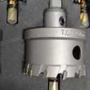 Kolvoii 13 PCS TCT Hole Saw Kit for Hard Metal, 1/2"-2" Tungsten Carbide Tipped Hole Saw Drill Bit Heavy Duty Carbide Hole Cutter Set with Storage Box