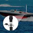 Marine LED Navigation Light, 360-Degree All Round Stern Anchor Light, Removable Pole with Base for Boats,Anti Oxidation Anode Aluminum Tube(Plug In Base, 24 Inchs)