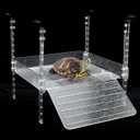 Hanging Turtle Basking Platform for Aquatic Turtles 20 55 Gallon, 40 Gallon Long Tank, Aquatic Reptile Ramp Dock, Turtle Terrace, Turtle Tank Accessories (W: 12 In)