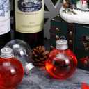 Milisten 10pcs Christmas Drink Balls Juice Bottles Clear Ornament Balls Christmas Fillable Booze Tree Ornaments Water Bottle Bulbs Xmas Booze Pendant Ball for Party 5.07ounce, Silver