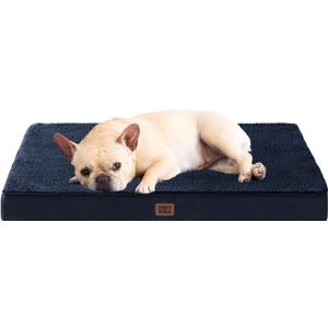 EHEYCIGA Orthopedic Medium Dog Beds for Small Dogs with Removable Washable Cover for Crate, Navy, 30x20