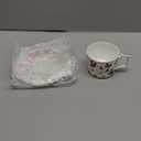 Butterfly Cup and Saucer Set - Bone China Cup and Saucer Set, Butterfly Tea Set, Elegant Pattern, Suitable for Home, Cafe, Western Restaurant (1 Set)