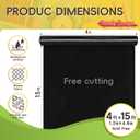 Black Bulletin Board Roll,Non-Woven Fabric,4×15ft,Classroom Decor, 48" x 144"