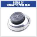 HORUSDY Magnetic Tray | 3-Piece | Round Magnetic Parts Tray | 3 Inch 4 Inch 6 Inch Magnetic Tray for Mechanic's | Stainless Steel