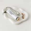 MDFAYE Jewelry Dish Trinket Tray for Women, Ring Dish Holder, Unique Cloud Shape Ceramic Plate Cute Things Vanity Aesthetic Room Decor Mother's Day Birthday (White)