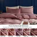 TUMEI 3PCS Velvet Duvet Cover King, Comforter Duvet Cover Set King Size, Luxury Bedding Soft Fluffy Velvet Zipper Closure, Blush Pink (King, No Comforter)