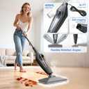 SENMO Steam Mop, 14-in-1 Detachable Steam Cleaner for Home and Floor, 1300W 228F Deep Cleaning MultiPurpose Steamer with 14 Attachments for Floor, Tile, Grout, Furniture, Carpet, Wall (Black)