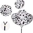 Spooktacular Creations 2 Pcs Adult Kids Felt Cow Print Cowboy Hat, Halloween Costume Accessory for Boys Girls, Cowgirl Hat for Women Wild West Themed Parties