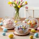 Remerry 2 Pcs Easter Candy Dish Glass Bunny Candy Bowls with Lid Cute Clear Rabbit Cookie Jars Decorative Desserts Storage Containers for Home Easter Spring Party Gift Table Decoration