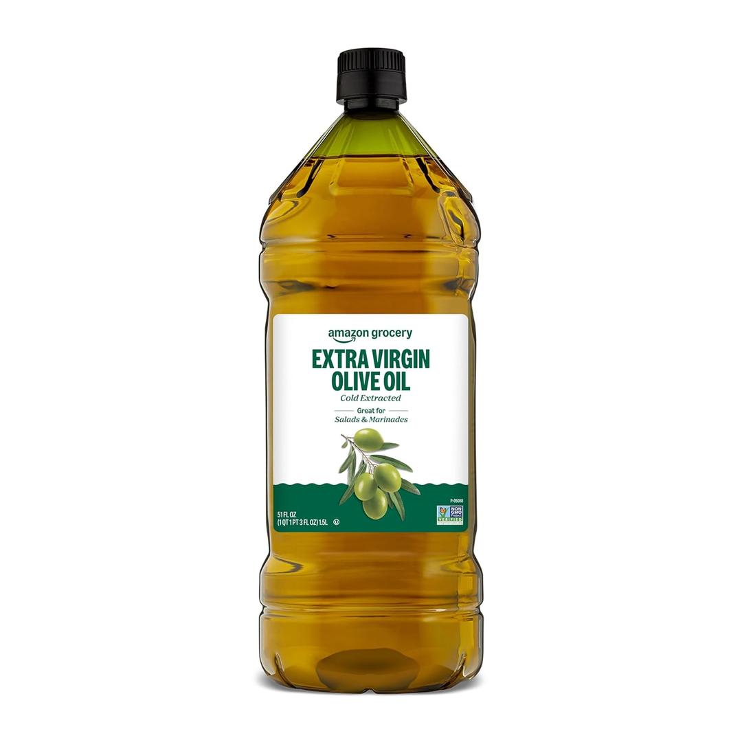 Amazon Grocery, Extra Virgin Olive Oil, 51 Fl Oz (EXP 11/27/27)