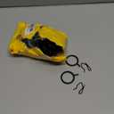 60 Pieces Metal Drapery Curtain Rings Curtain Hanging Rings and 60 Pieces Metal Curtain Drapery Pin Hooks for Window Curtain, Door Curtain and Shower Curtain (Black)