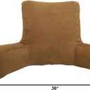 Arlee Suede Oversized Bedrest Lounge Pillow, Reading Pillow for Bed, Back Support Pillow with Arms,Dachshund, Large