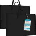 ZKOO 24 x 36 Inch Art Portfolio Bag, Large Size Art Case Light Weight Waterproof Poster Board Storage Bag, Studio Portfolio Tote for Artwork, Poster, Sketch Drawing, Canvas (Black, 2 Pack)