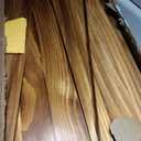 7" Rise Solid Wooden Threshold Ramp with Grooves for Home Steps/Wheelchairs