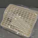 Automatic Parakeet Bird Bath with Pump, Large Bird Shower Fountain Indoor Bathtub with Running Water, Parrot Bath Tub Faucet for Pet Birds, African Grey, Cockatiel, Conure, Budgie, Lovebird (Square - White)